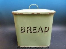 A vintage enamel bread bin,