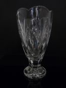 A Waterford Crystal Marquis pedestal cut glass vase in original box,