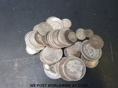 Approximately 305g of pre-1920 silver UK coinage, Queen Anne onwards,