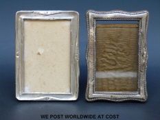 Two early 20thC hallmarked silver photograph frames,