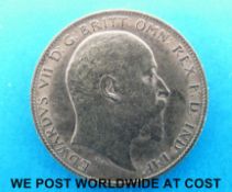 A 1908 Edward Vll gold half sovereign