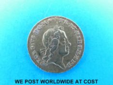 A 1718 George I quarter guinea (2.