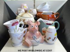 A collection of promotional memorabilia for Martell cognac, Guinness, Player's Weights cigarettes,