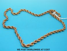 A 9ct gold rope twist necklace (7.