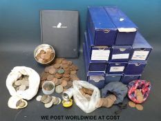 A large amateur collection of UK coinage in the whole, includes early examples George IV onwards,