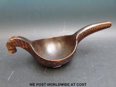 A carved Scandinavian ale hen,