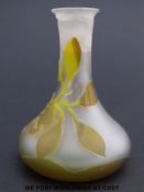 Emile Galle cameo glass vase,