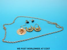 A 9ct gold necklace,
