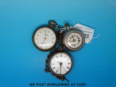 An early 20thC hallmarked silver cased pocket watch marked Buckeridge Chippenham & Calne,