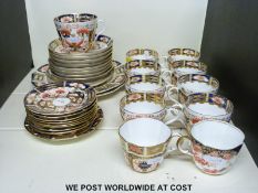 A collection of Crown Derby and Royal Crown Derby Imari tea ware,