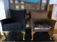 A pair of retro cocktail chairs