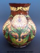 A large Moorcroft vase in Dahlia pattern by Philip Gibson,