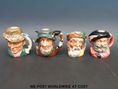 Four Royal Doulton character jugs Robinson Crusoe, Rip Van Winkle,