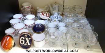 A quantity of Aynsley teaware together with various Spode teaware and a quantity of Babycham