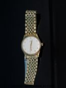 Omega 9ct gold gentleman's wristwatch with subsidiary seconds dial,