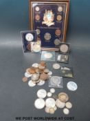 A collection of UK coinage together with some modern crowns, 85g of mixed silver,