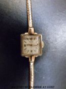 Two 9ct gold ladies wristwatches both on 9ct gold bracelets,