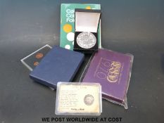 A cased TML channel tunnel commemoration medal coin, a Westminster Princess Diana example,
