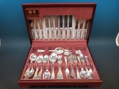 A harlequin canteen of Kings pattern plated cutlery