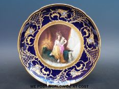 A Vienna cabinet plate entitled Dalia verso (22.