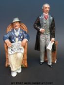 Royal Doulton figures Statesman HN2859 and Taking Things Easy HN2677