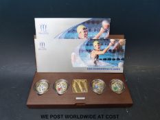 The official Commonwealth Games Royal Mint 2002 silver Piedfort collection,