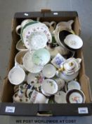A collection of decorative ceramics including Paragon, Portmeirion, Royal Albert,