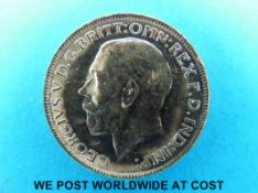 A 1923 gold full sovereign Perth Mint