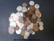 An amateur collection of largely UK coinage Victorian onwards to include 282g of pre-1947 silver