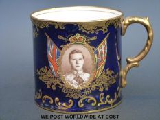 An Aynsley Edward VIII enamelled commemorative cup,