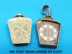 Two Victorian fobs, one Masonic,