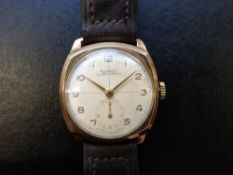 Rotary Super Sports 9ct gold gentleman's wristwatch with subsidiary seconds dial and Arabic