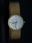 Record de Luxe 9ct gold gentleman's automatic wristwatch with two tone hands and markers and date