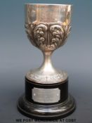 A hallmarked silver Georgian presentation trophy 'Tredegar Prize 1828 for the best Ram Lamb,