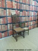 A child's chair and an oak chair