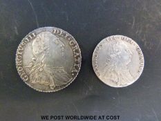 A George III 1787 shilling and sixpence, Northumberland reverse,