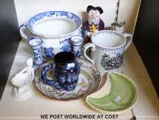 A Mason's chamber pot, Royal Doulton, Minton, Royal Worcester salt, tyg,