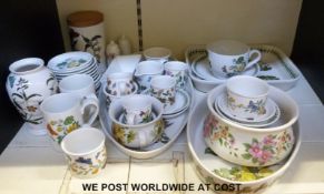 A collection of Portmeirion dinner and tea ware including Botanic Garden
