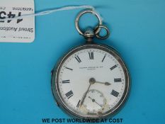 A Victorian hallmarked silver pocket watch marked Walter Wells and Son Stroud,