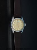 Tudor Oyster gentleman's wristwatch with gold hour and minutes hands,