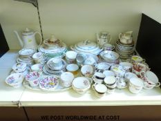 A collection of ceramics including a George Jones trio and milk jug,