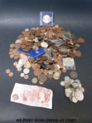 A collection of UK and some overseas coins George II onwards,