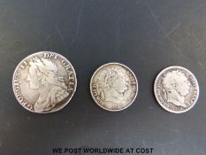 A George II 1734 shilling F,