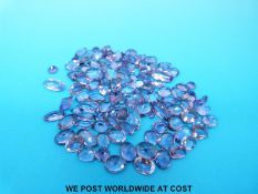 A packet of loose amethyst including oval,