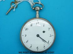 A gentleman's quarter repeater pocket watch with fusee movement and verge escapement,