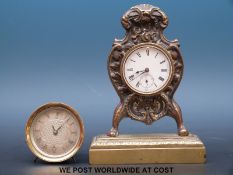 A Georgian Verge pocket watch movement by William Franklin, London, mounted in a brass case,