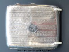 A hallmarked silver cigarette case,