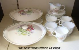 A quantity of Susie Cooper Wild Rose tea ware etc.