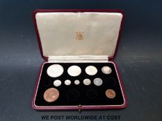 A 1937 British coin proof set,