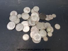Approximately 500g of pre-1947 UK silver coinage